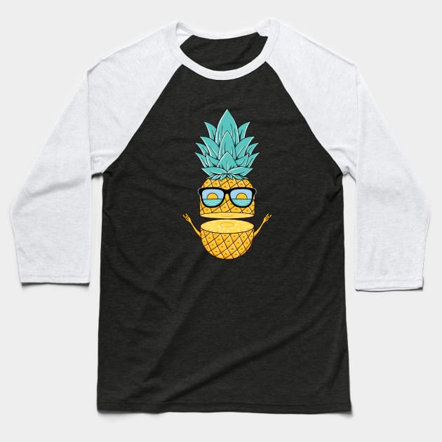 Pineapple summer sunglasses Baseball T-Shirt by coffeeman
